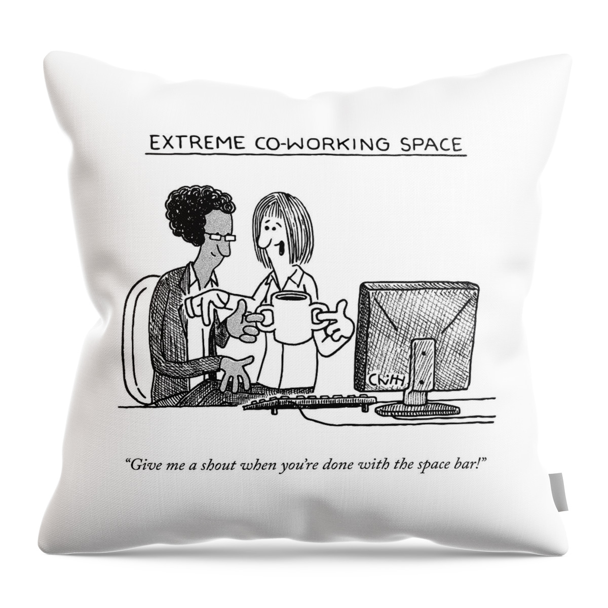 Extreme Coworking Space Throw Pillow