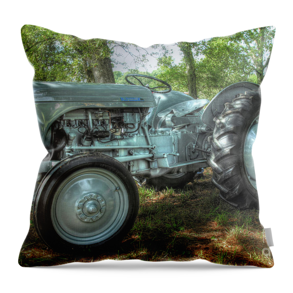 Tractor Throw Pillow featuring the photograph Ferguson Tractor by Mike Eingle