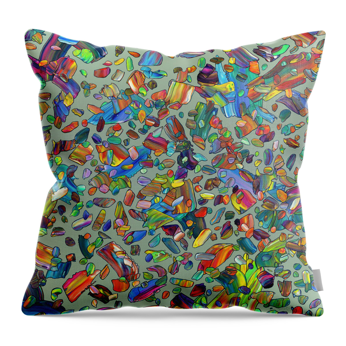 Festive Throw Pillow featuring the painting Festivation by James W Johnson