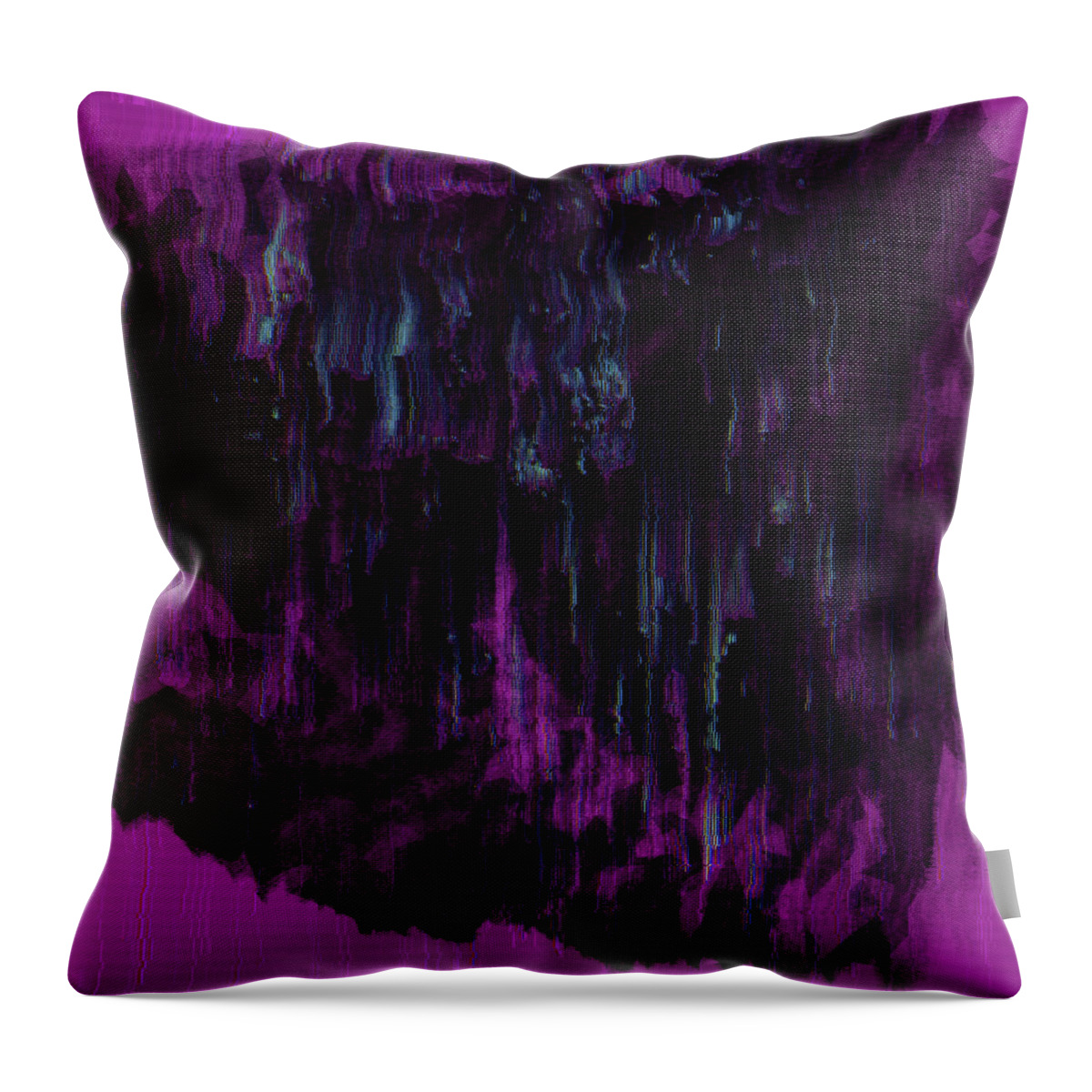 Glitch Throw Pillow featuring the digital art Fever Dream by Jennifer Walsh