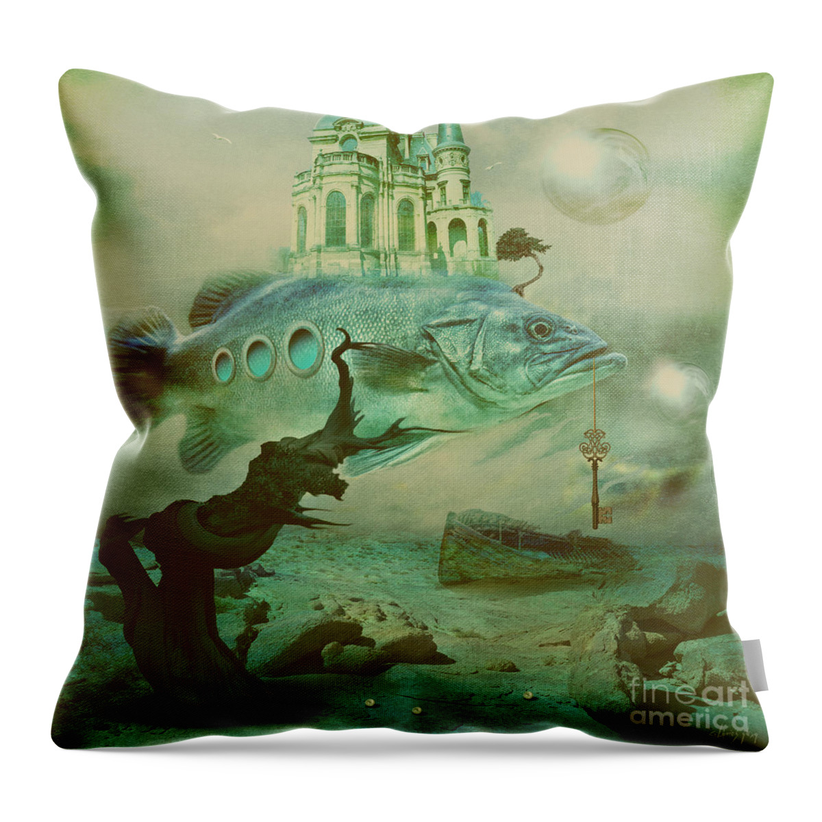 Nemo Throw Pillow featuring the digital art Finding Captain Nemo by Alexa Szlavics