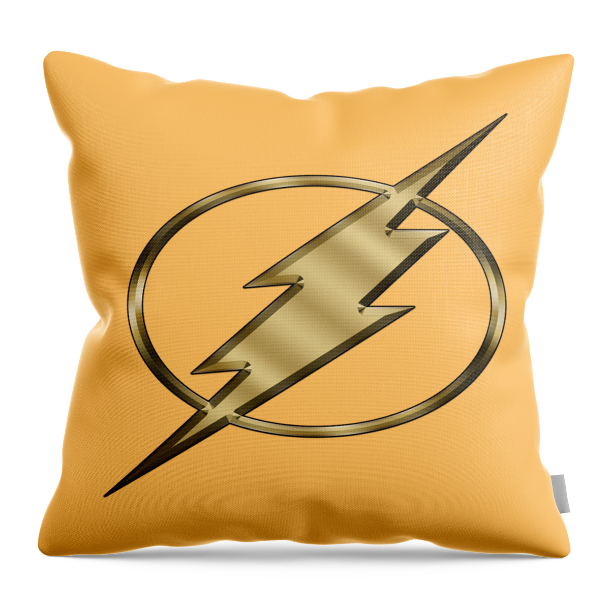 Flash Logo Throw Pillow featuring the digital art Flash Logo by Chuck Staley