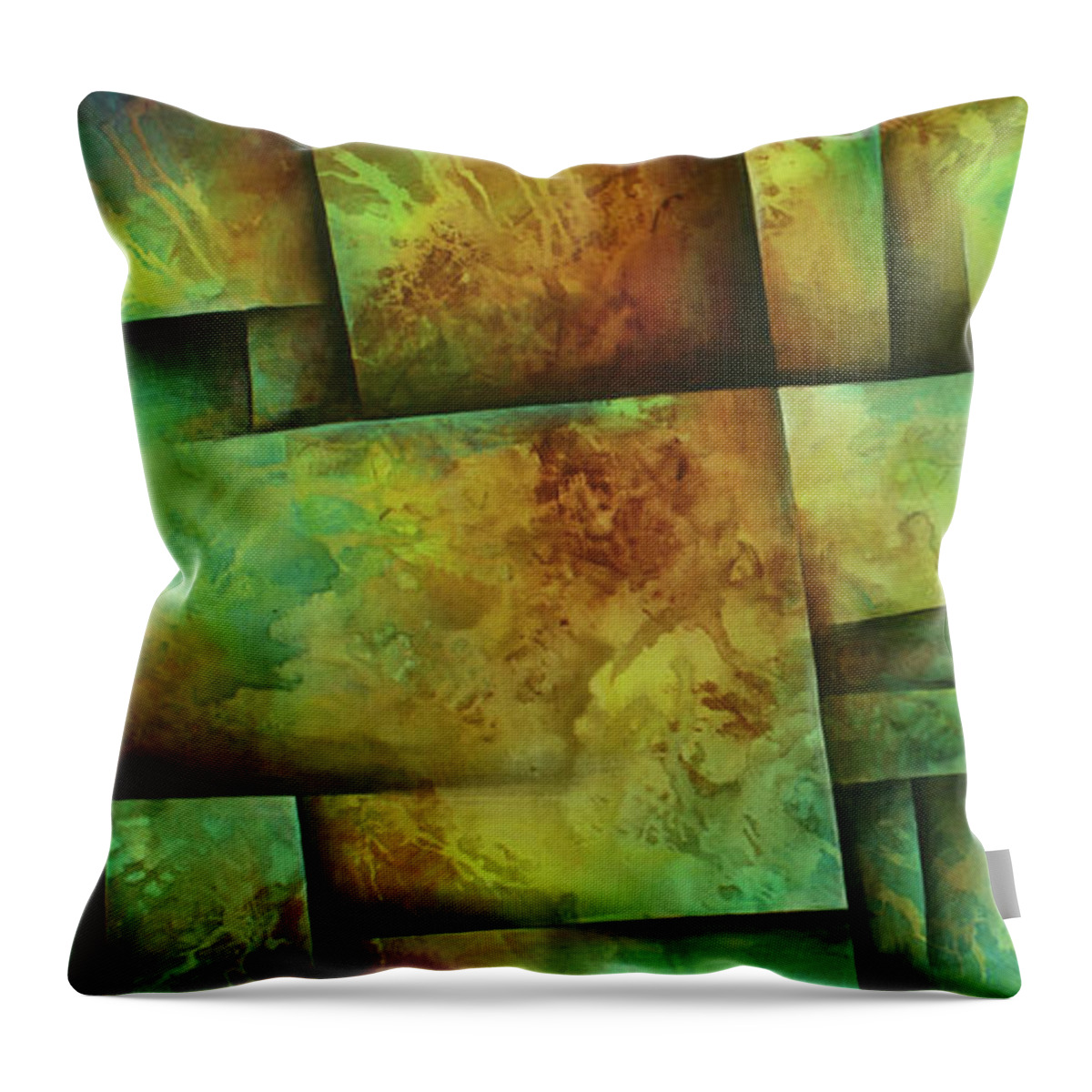  Throw Pillow featuring the painting Flowers 7 by Michael Lang