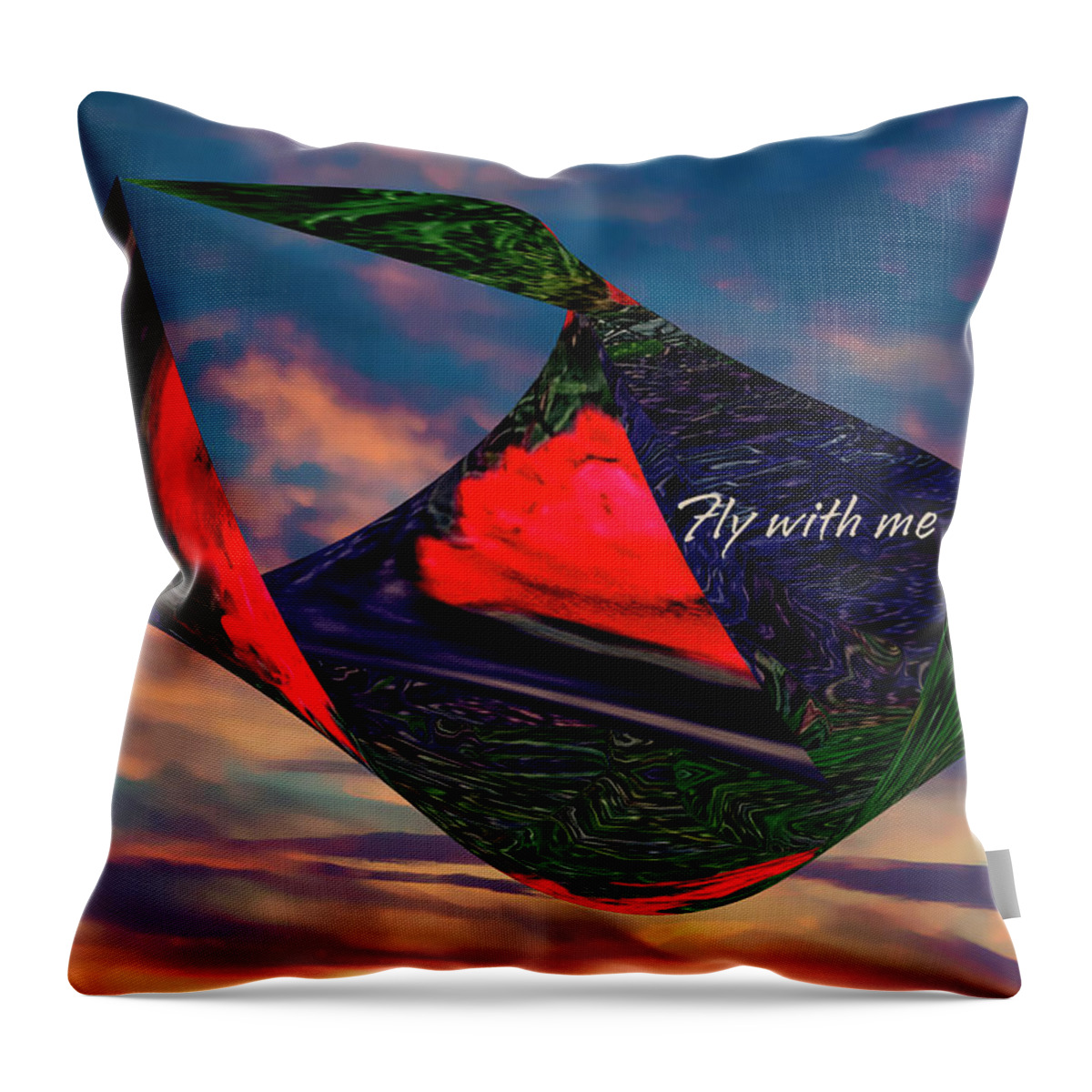 Photography Throw Pillow featuring the mixed media Fly With Me by Gerlinde Keating - Galleria GK Keating Associates Inc