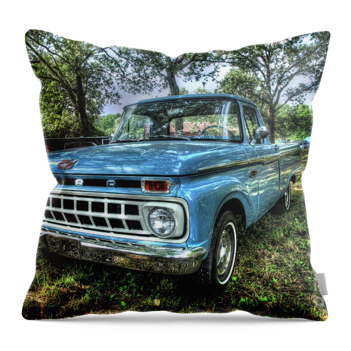 Truck Throw Pillow featuring the photograph Ford 100 by Mike Eingle