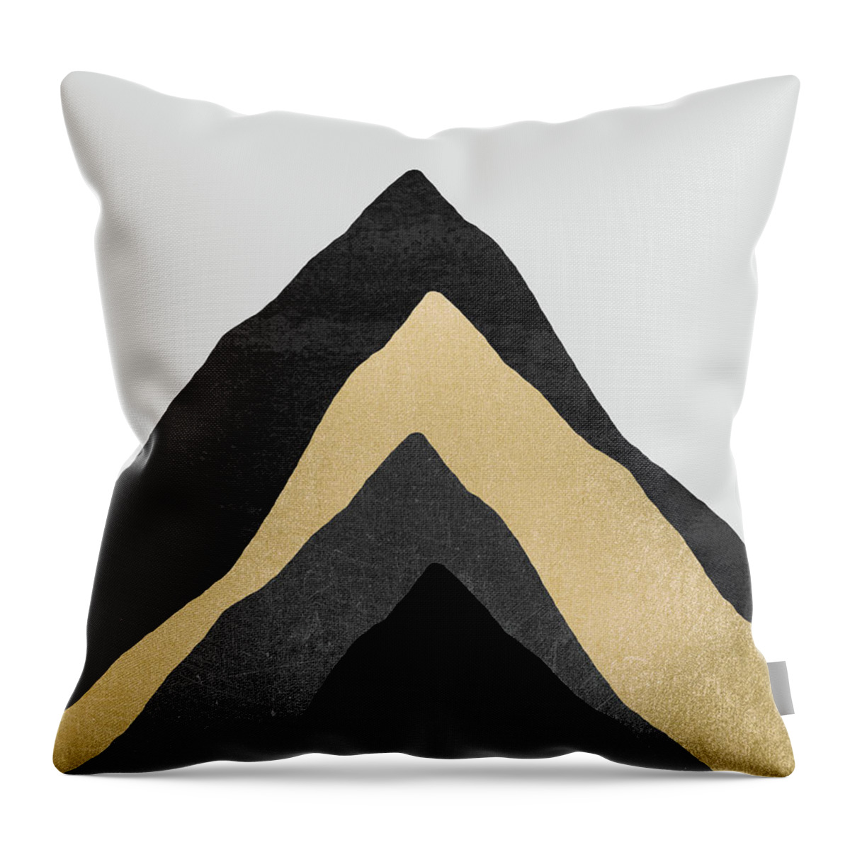 Modern Throw Pillow featuring the digital art Four Mountains by Elisabeth Fredriksson