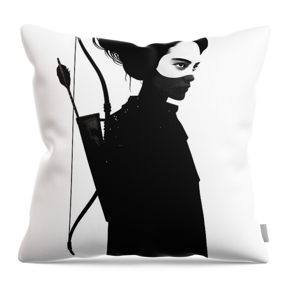 Girl Throw Pillow featuring the mixed media Four Of Hearts by Ruben Ireland