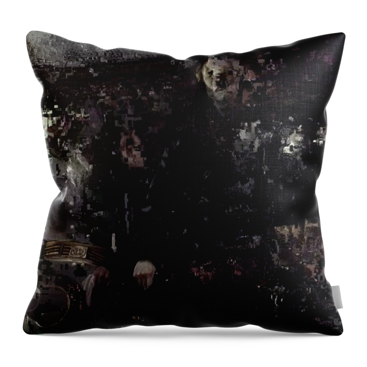 Assembly Throw Pillow featuring the painting From the Past by Matteo TOTARO