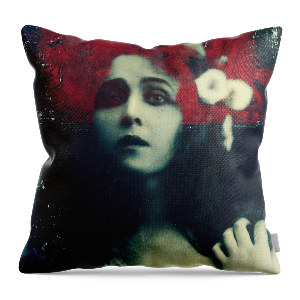 Vintage Throw Pillow featuring the mixed media Funny How Love Can Be by Paul Lovering