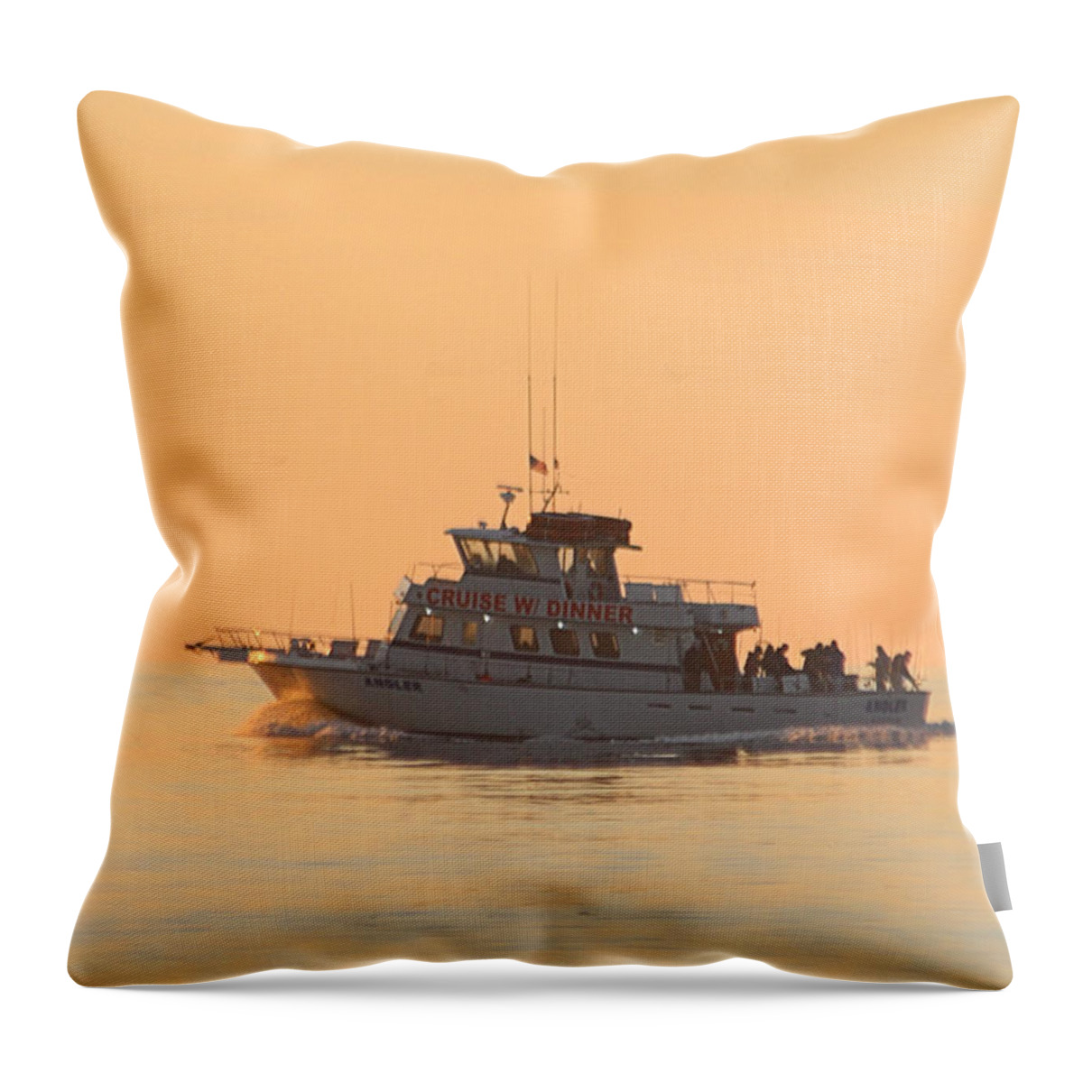 Angler Throw Pillow featuring the photograph Going Fishing On The Angler by Robert Banach