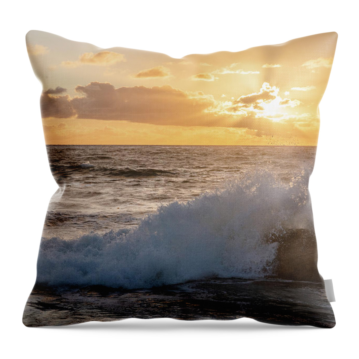 Golden Hour Throw Pillow featuring the photograph Golden Rays by Local Snaps Photography