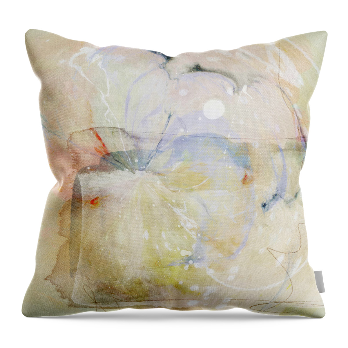 Abstract Throw Pillow featuring the photograph Gracie's Dress by Karen Lynch