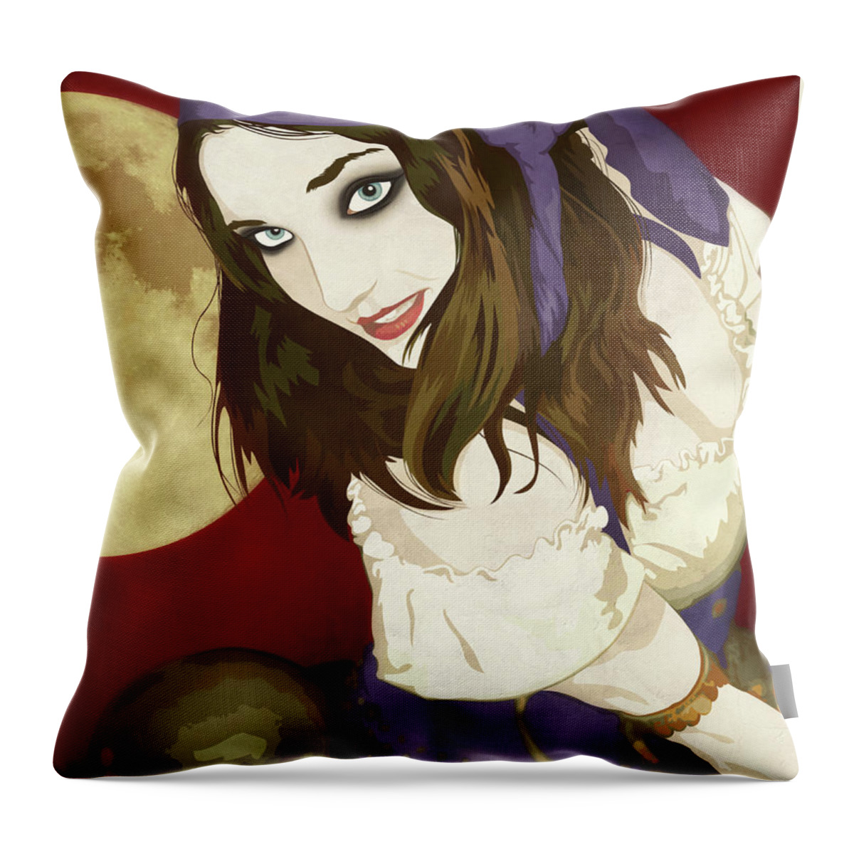 Jason Casteel Throw Pillow featuring the digital art Gypsy by Jason Casteel