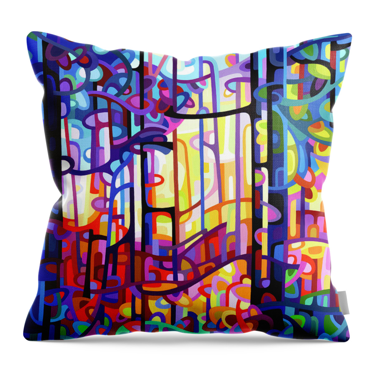 Summer Throw Pillow featuring the painting Heart of GOld by Mandy Budan