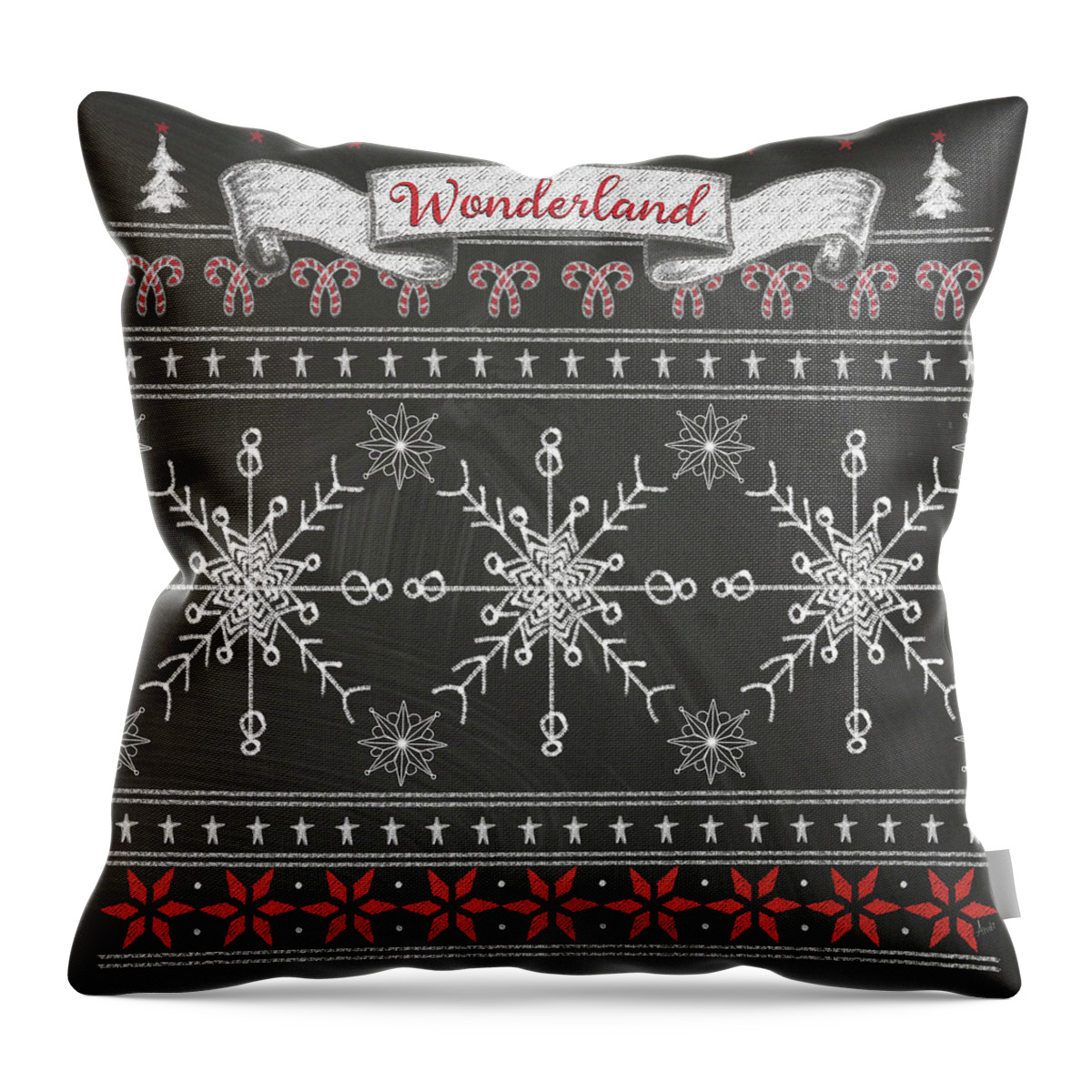 Holiday Throw Pillow featuring the painting Holiday Sweater I by Andi Metz
