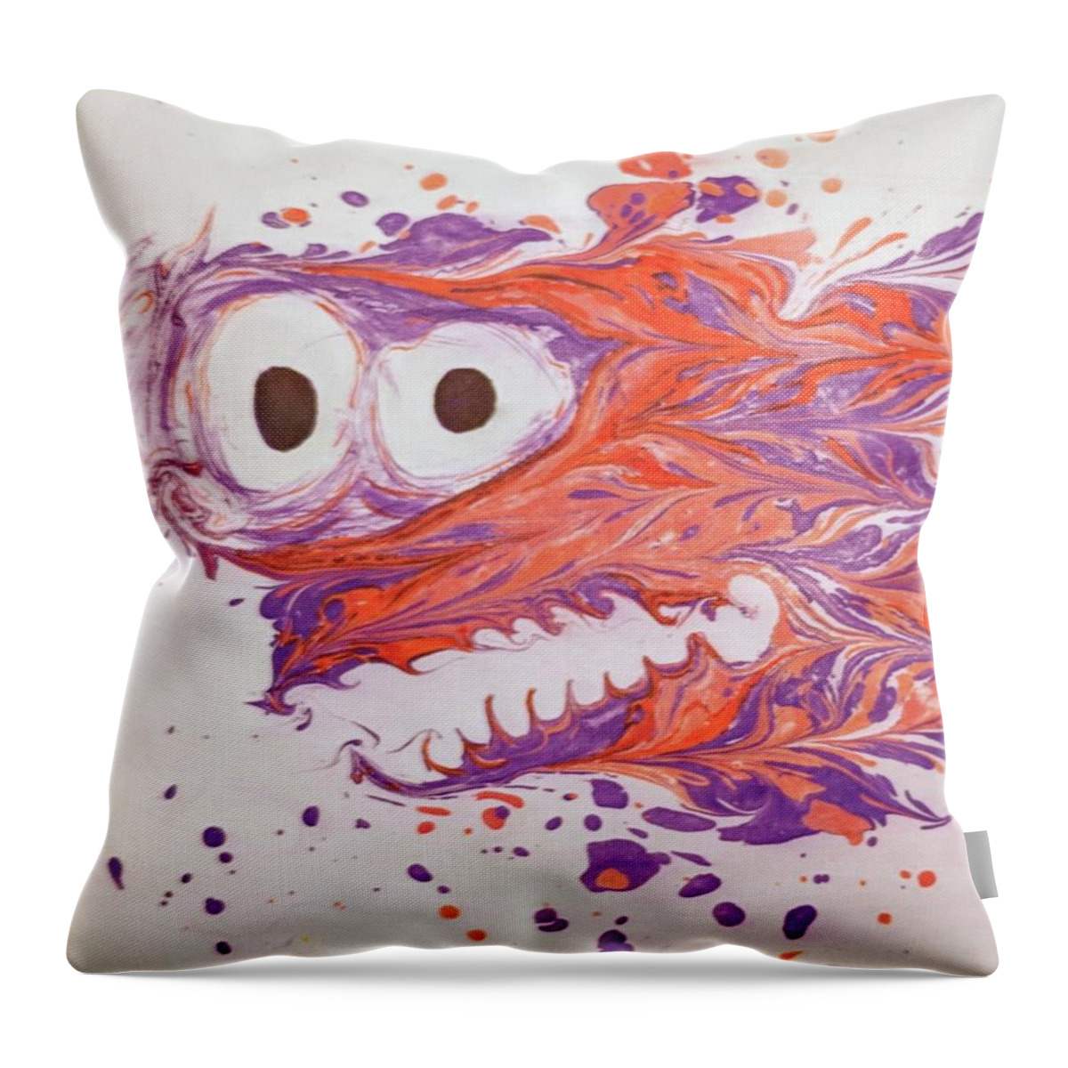 Empathy Throw Pillow featuring the painting Horace on the Night Shift by Misty Morehead