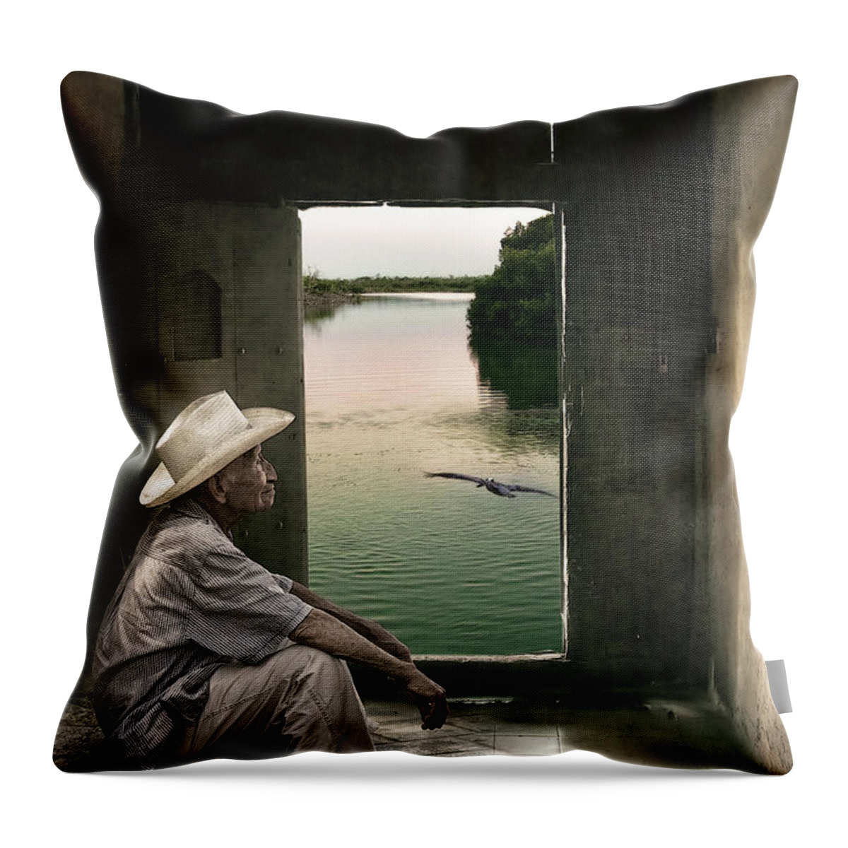 Merida Throw Pillow featuring the photograph I hear it in the deep heart's core by Tatiana Travelways