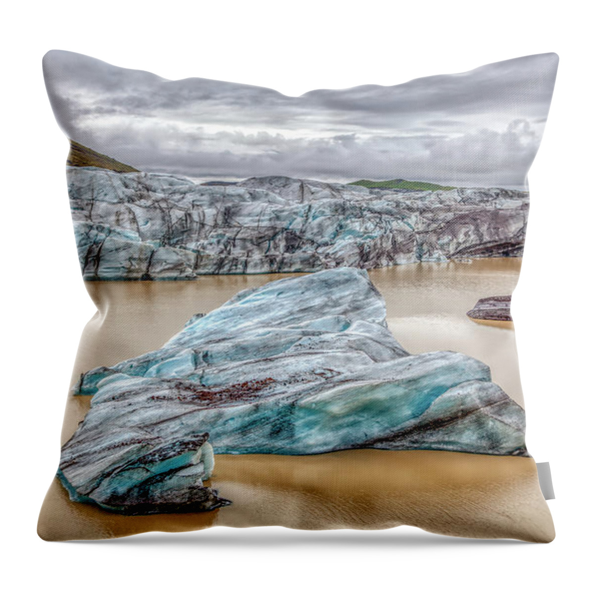 Iceberg Throw Pillow featuring the photograph Iceberg of Iceland by David Letts