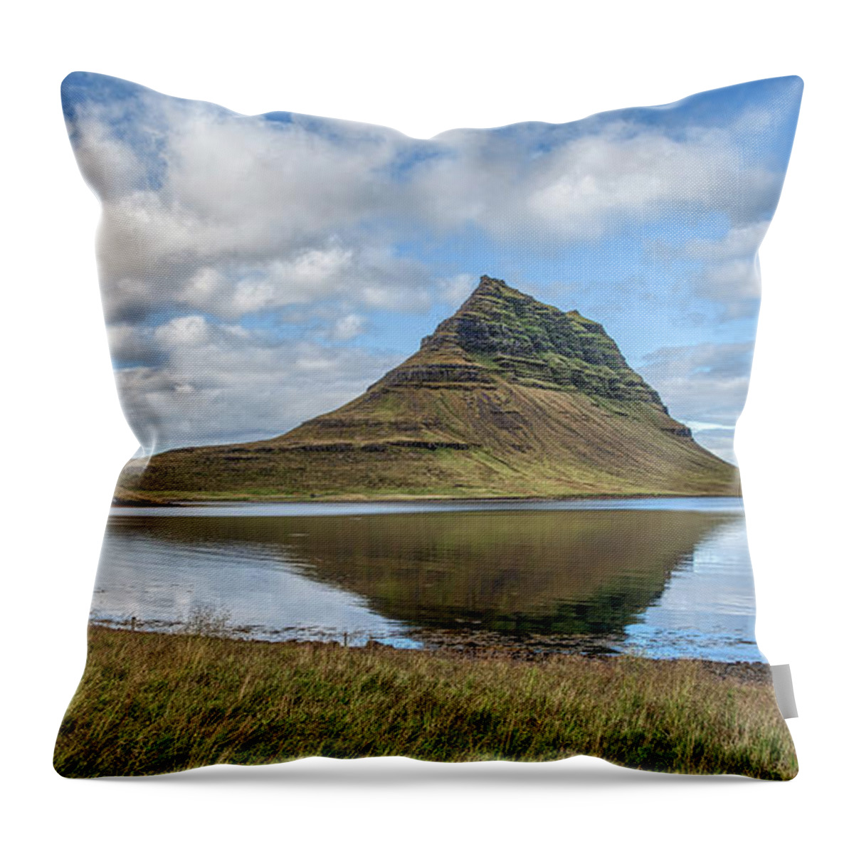 David Letts Throw Pillow featuring the photograph Iceland Mountain by David Letts