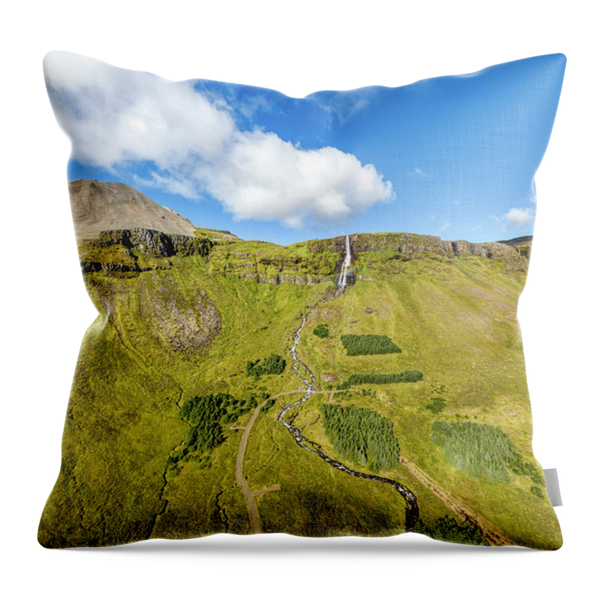 David Letts Throw Pillow featuring the photograph Iceland Volcano by David Letts