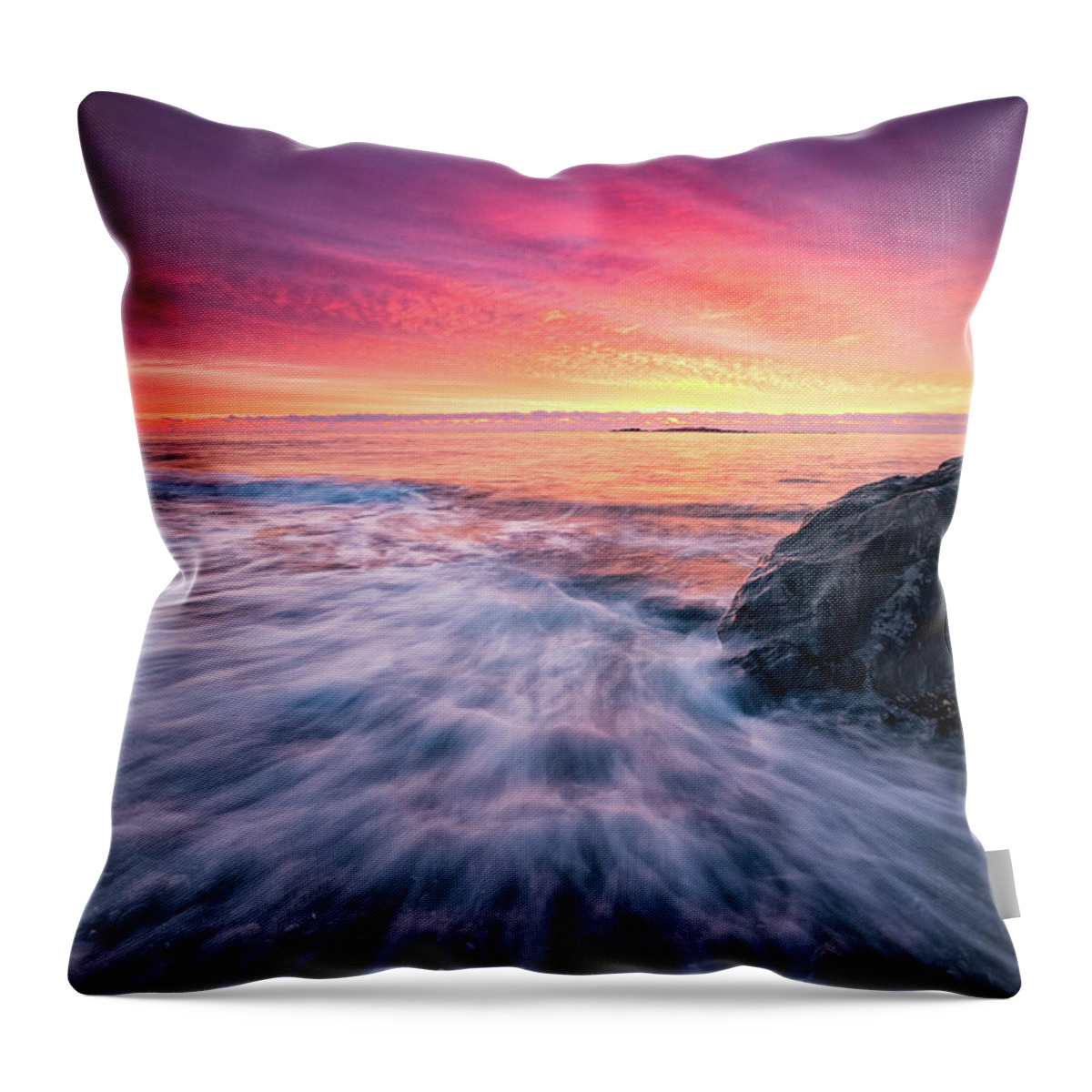 Sunrise Throw Pillow featuring the photograph In The Beginning There Was Light by Jeff Sinon