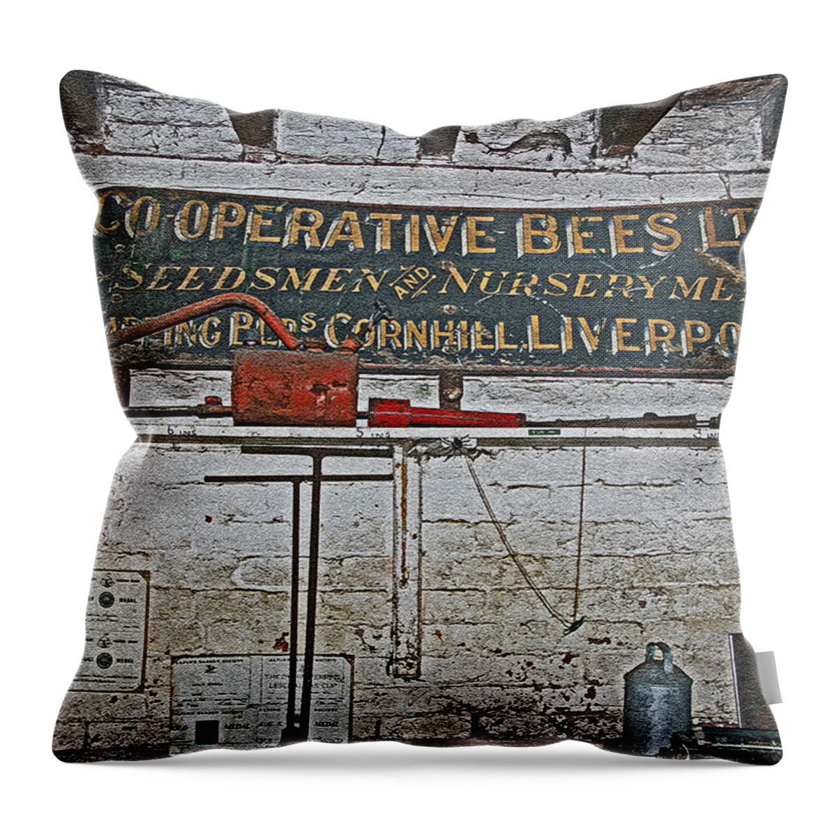 Inside The Man Cave. Throw Pillow featuring the photograph Inside the Man Cave. by Lachlan Main