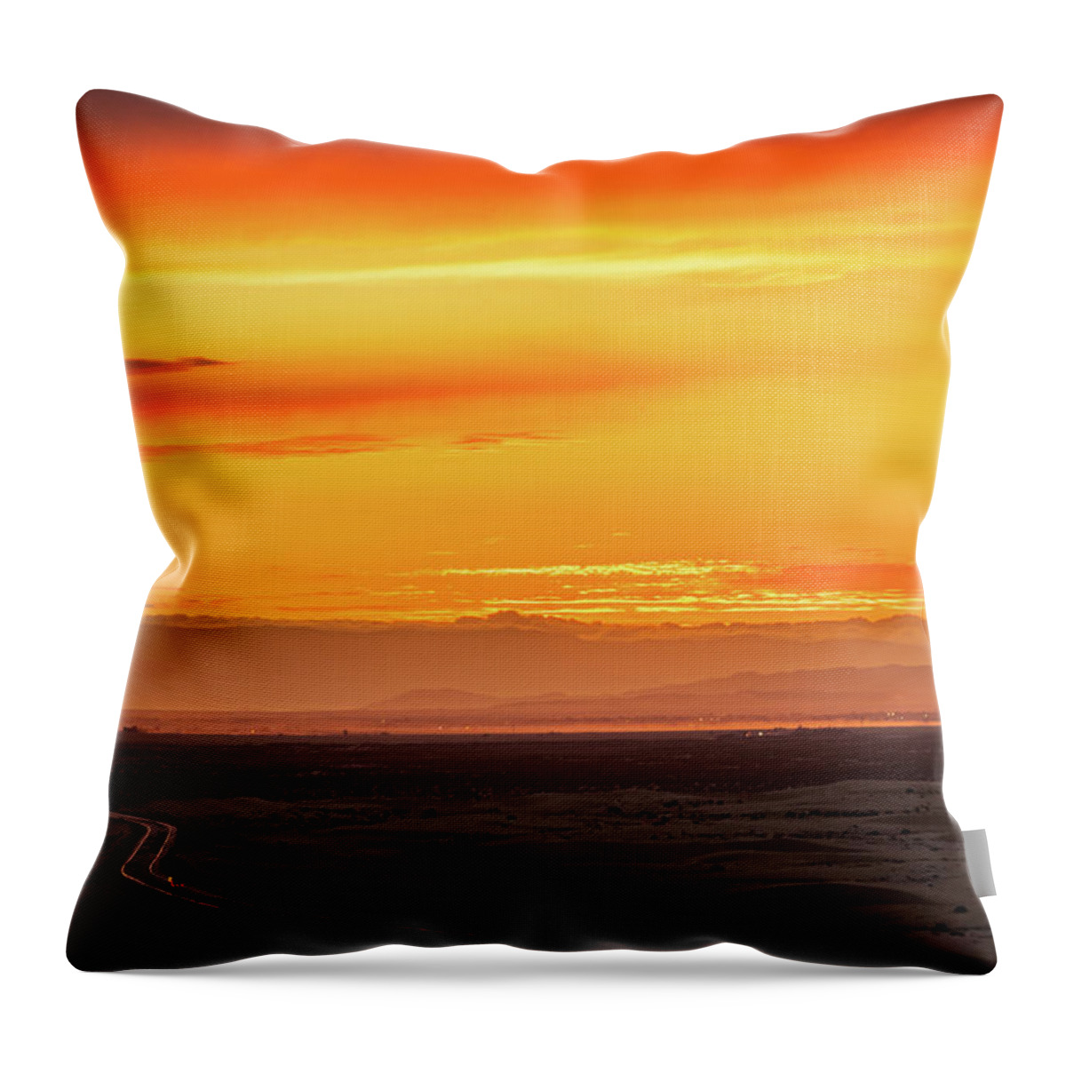 Sunset Throw Pillow featuring the photograph Into the Sunset by Local Snaps Photography