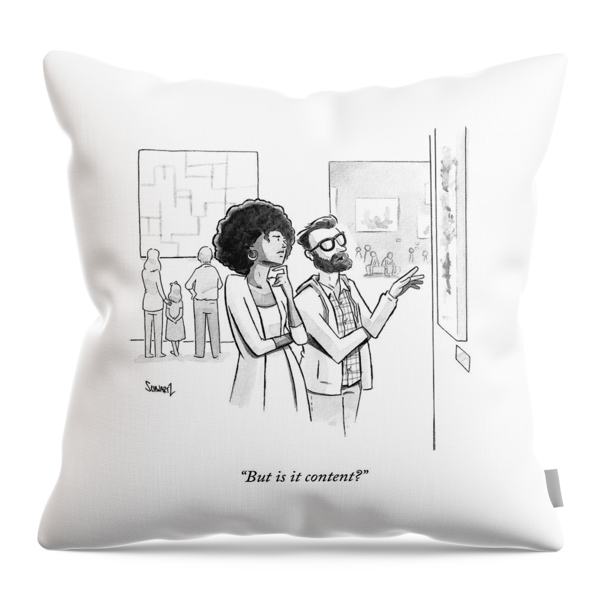 Is It Content Throw Pillow