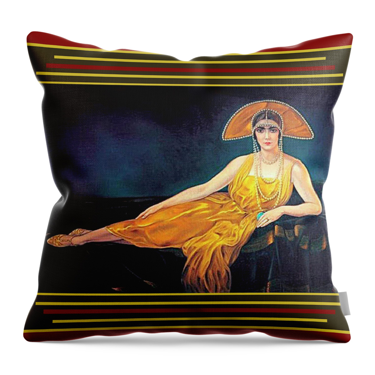 Staley Throw Pillow featuring the digital art Italia by Chuck Staley
