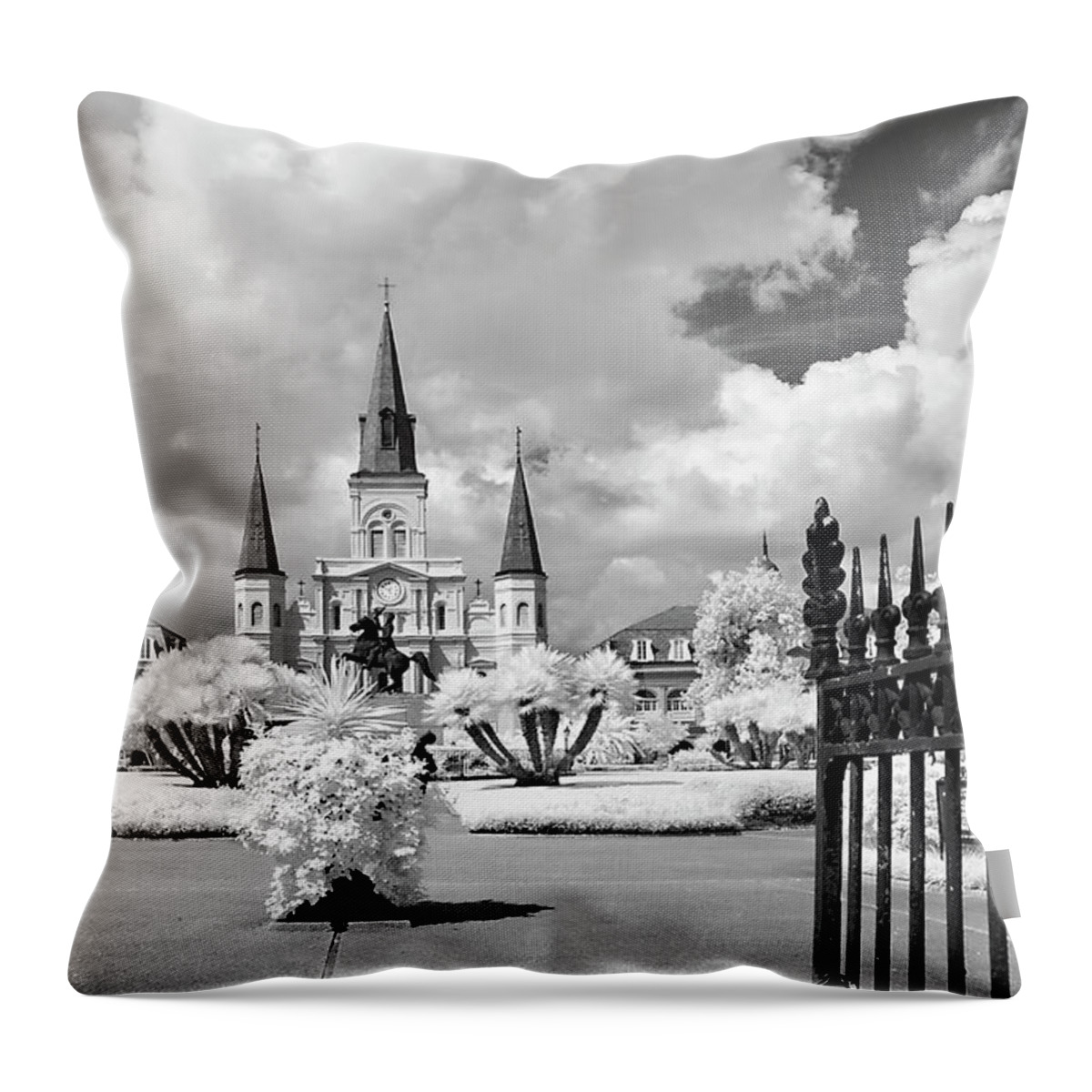 New Orleans Throw Pillow featuring the photograph Jackson Square by Jill Love