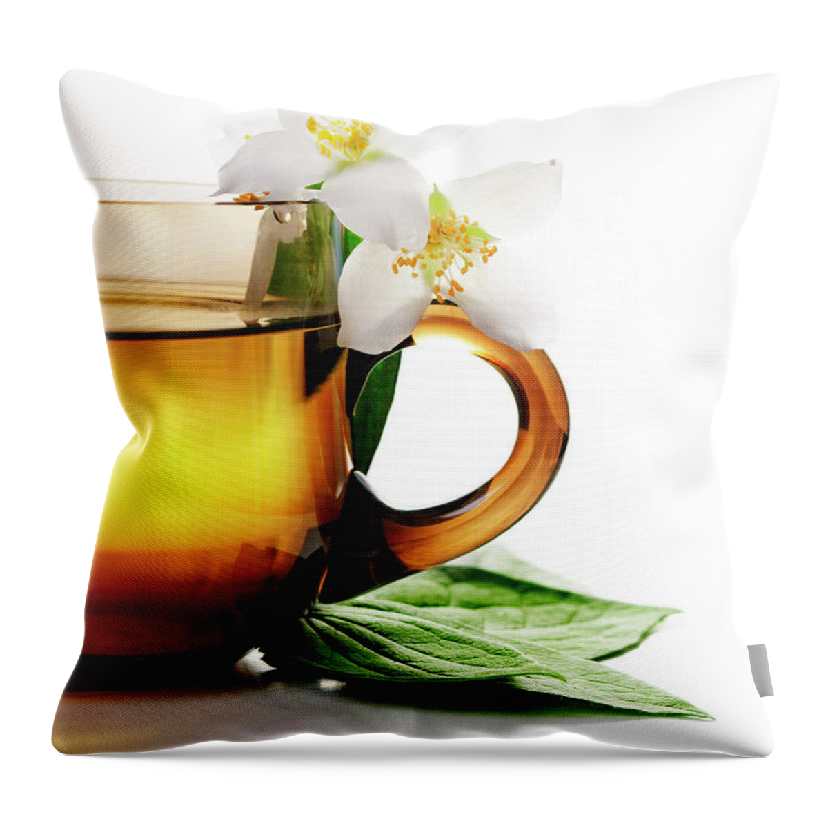 Tea Throw Pillow featuring the photograph Jasmine Tea by Jelena Jovanovic