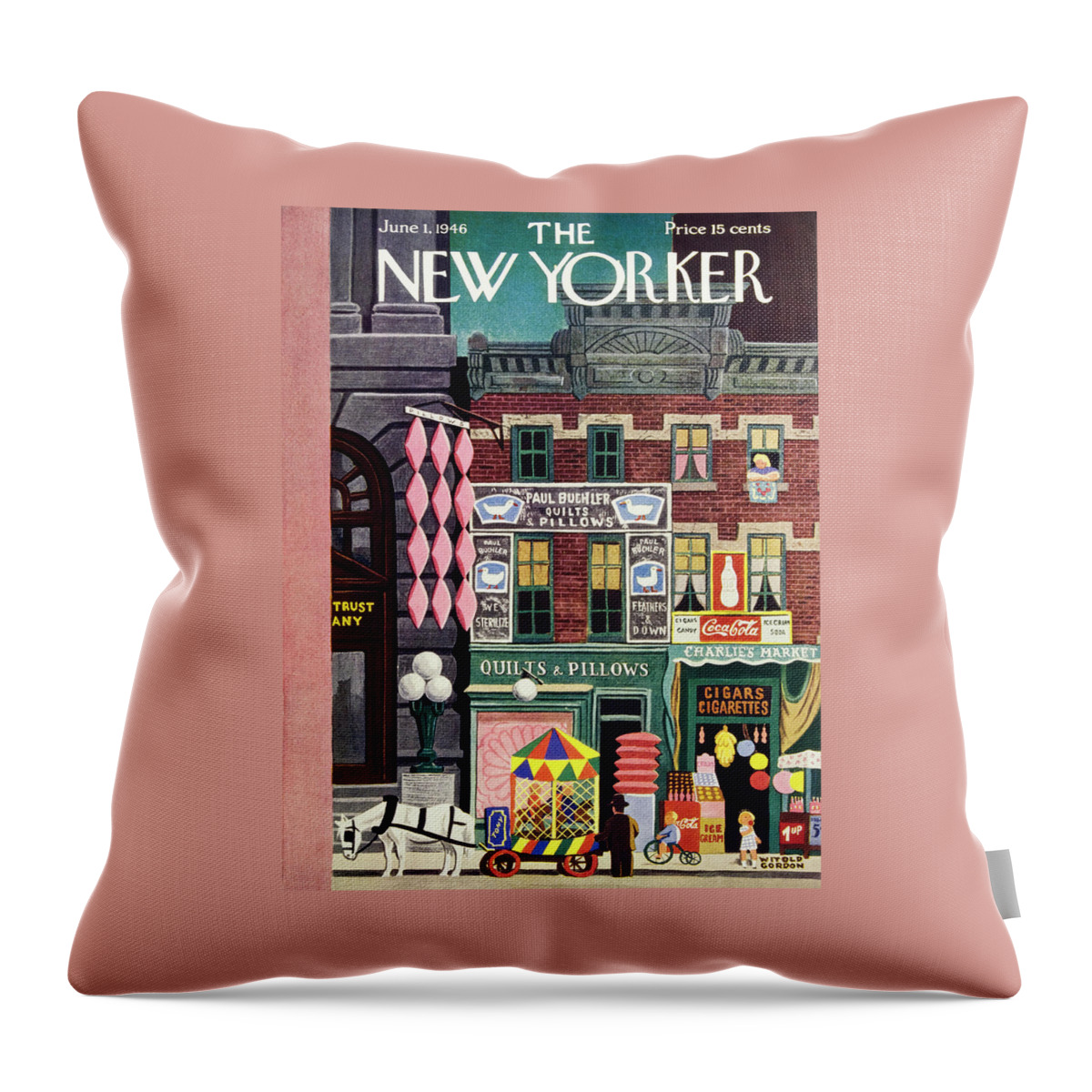 New Yorker June 1, 1946 Throw Pillow