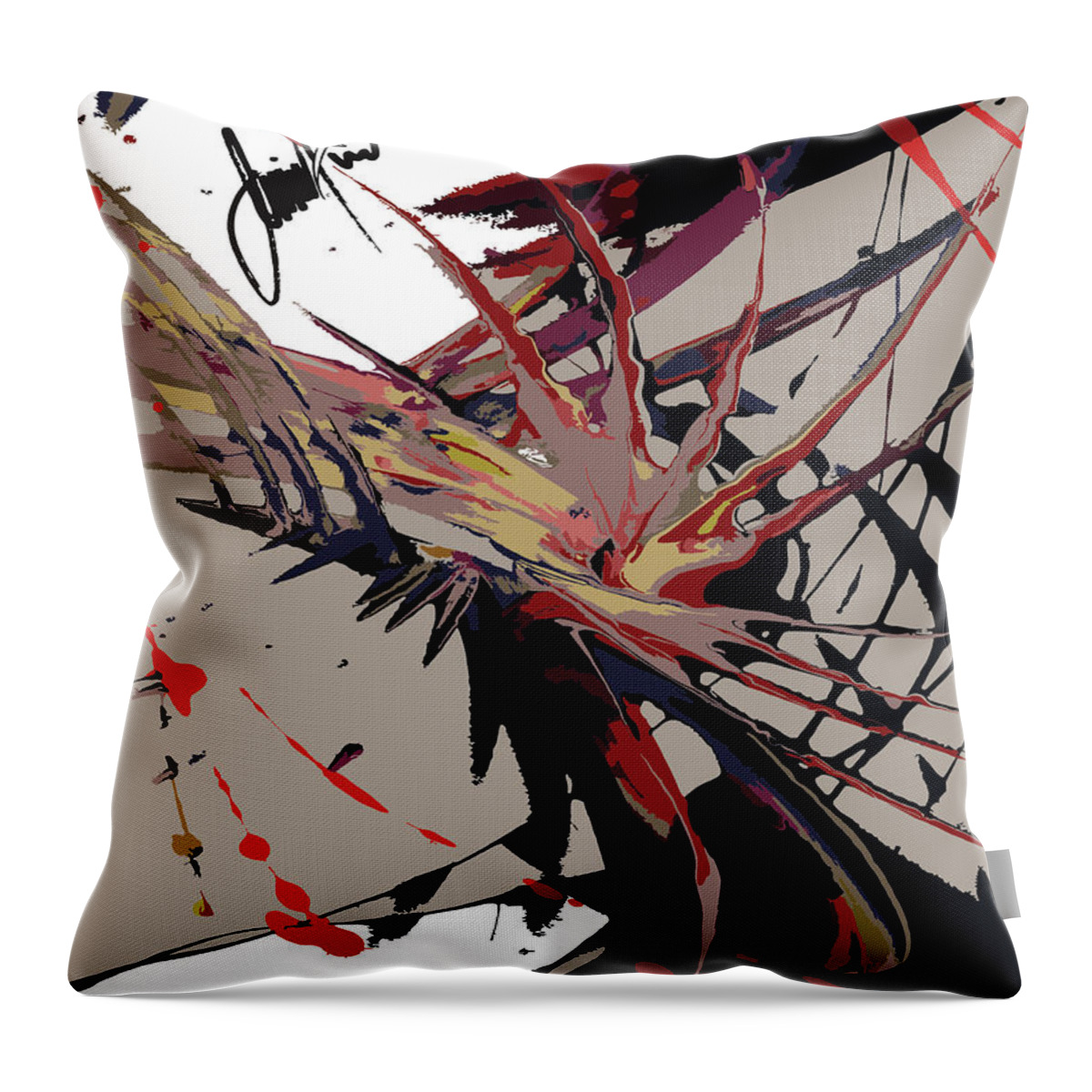  Throw Pillow featuring the digital art Just Do It by Jimmy Williams