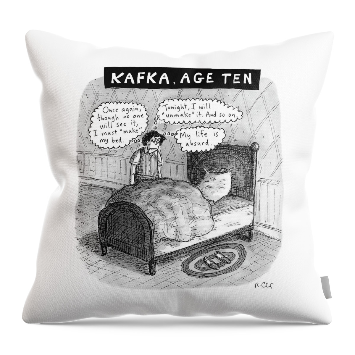 Kafka Age Ten Throw Pillow