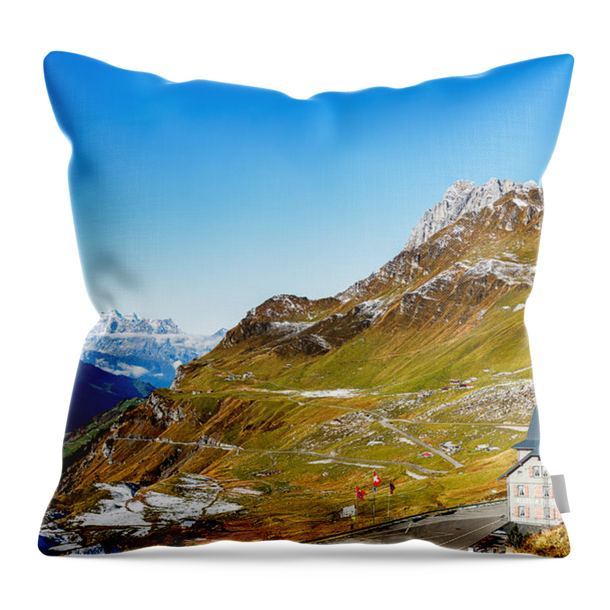 Nature Throw Pillow featuring the photograph Klausenpasshohe by Rick Deacon