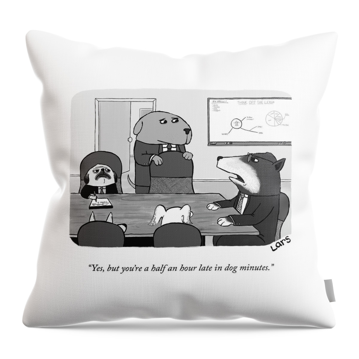 Late In Dog Minutes Throw Pillow