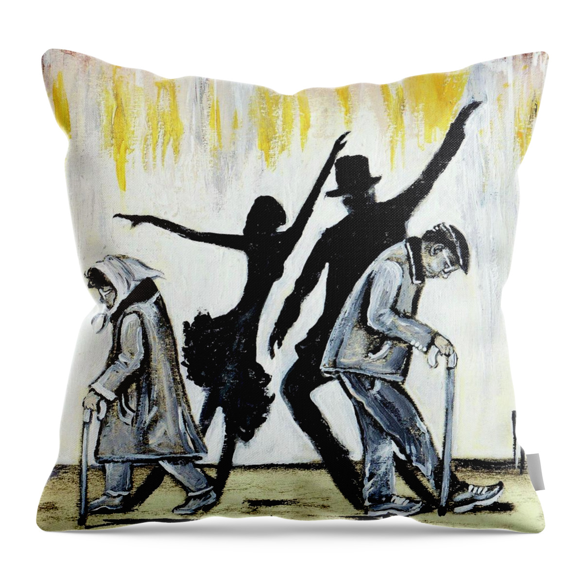 Love Throw Pillow featuring the painting Lets Get Back To THIS by Artist RiA
