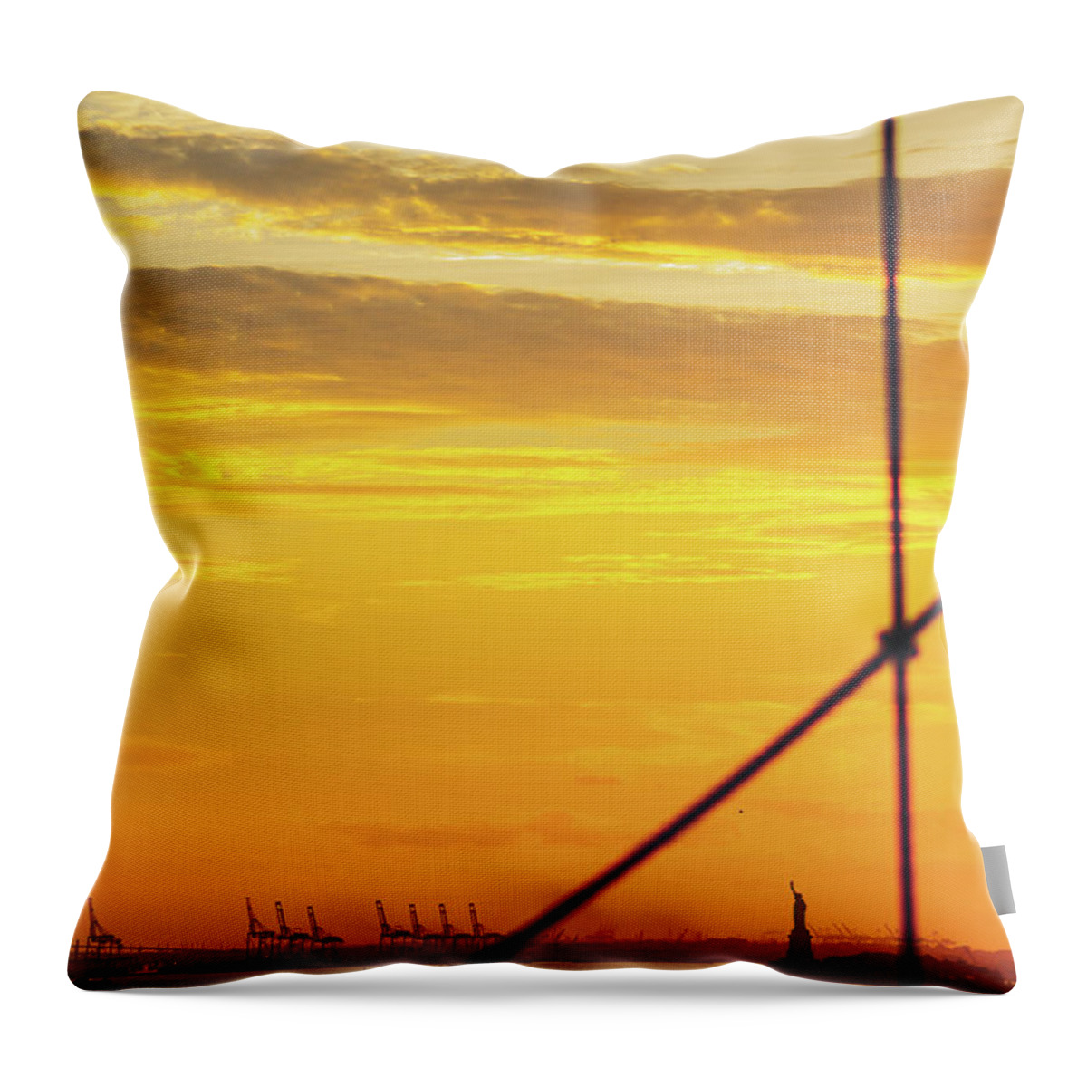 Yellow Throw Pillow featuring the photograph Liberty by Peter Hull
