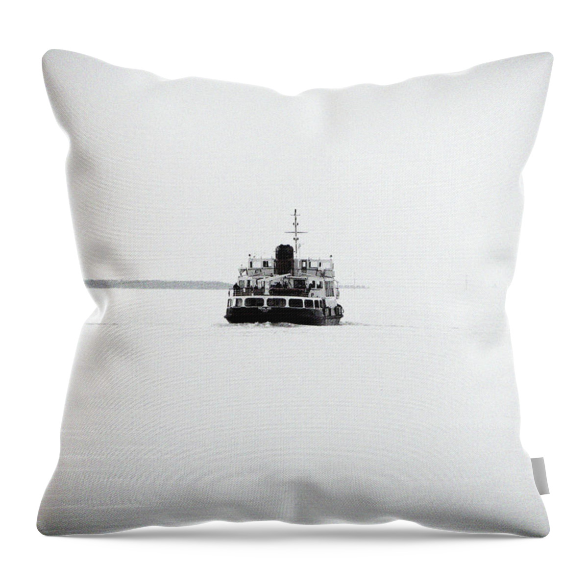 Liverpool Throw Pillow featuring the photograph LIVERPOOL. The Mersey Ferry 'Royal Iris' by Lachlan Main