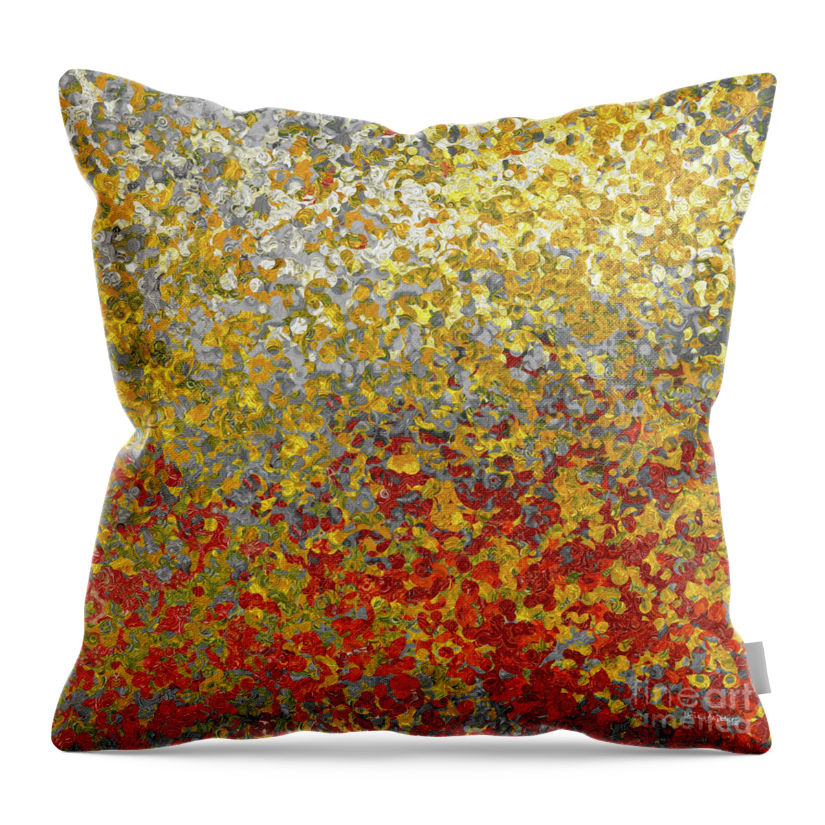 Red Throw Pillow featuring the painting Matthew 3 15. Fulfill All Righteousness by Mark Lawrence