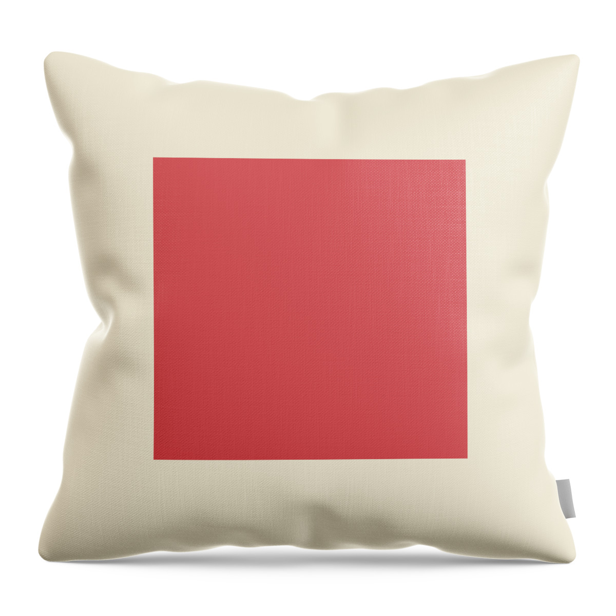 Medium. Coral Throw Pillow featuring the digital art Medium Coral Solid Plain Color for Home Decor Pillows and Blanks by Delynn Addams