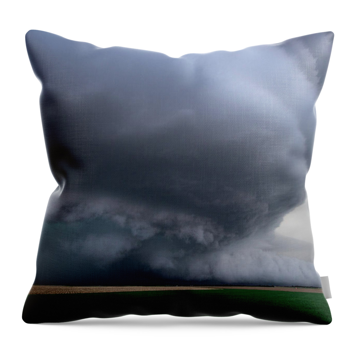 Mesocyclone Throw Pillow featuring the photograph Mesocyclone by Wesley Aston