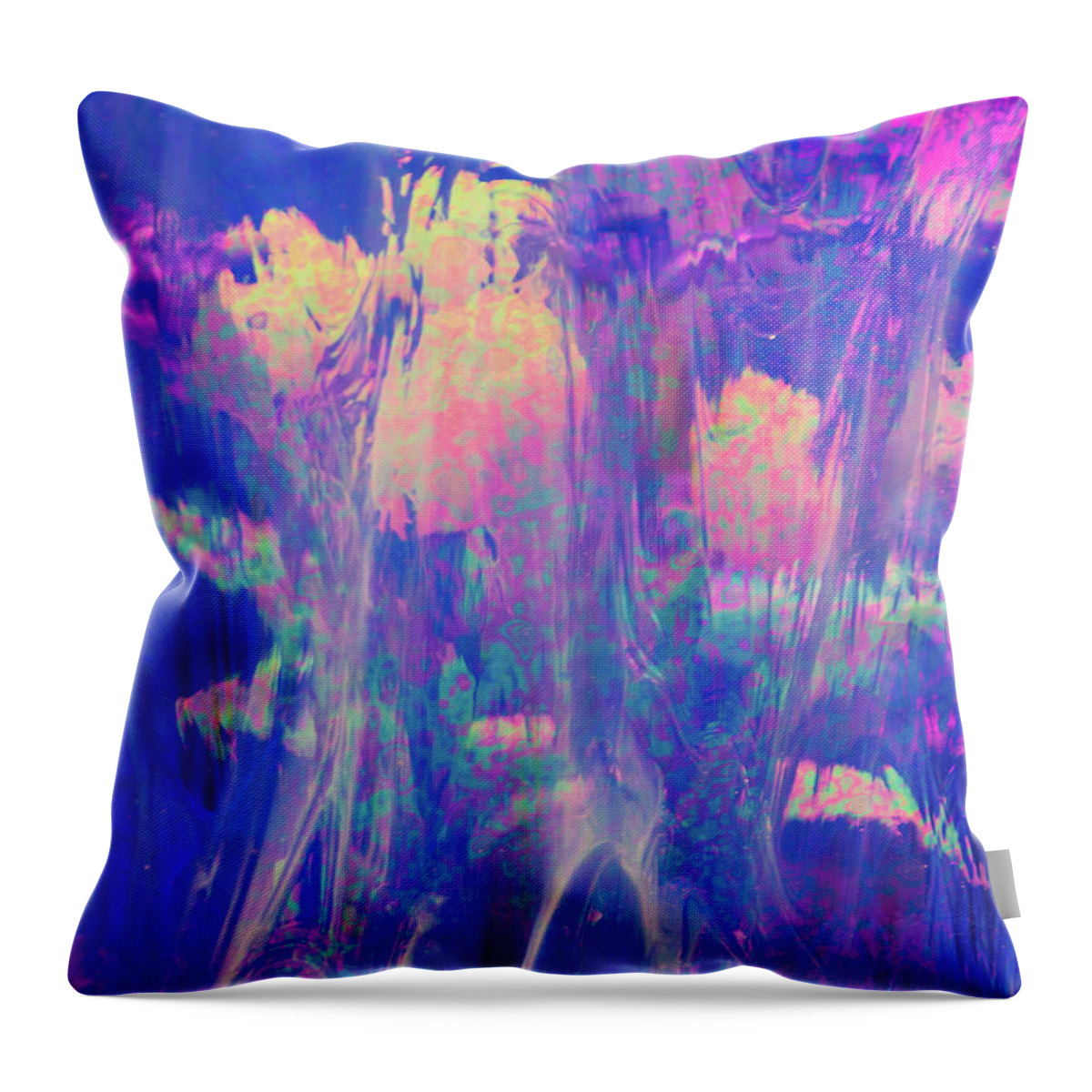 Flower Throw Pillow featuring the photograph Metallic Tulips by Minnie Gallman