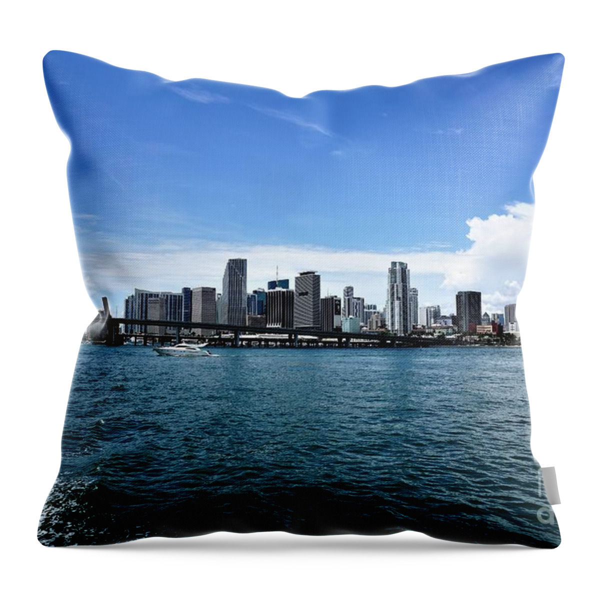 Miami Throw Pillow featuring the photograph Miami1 by Merle Grenz