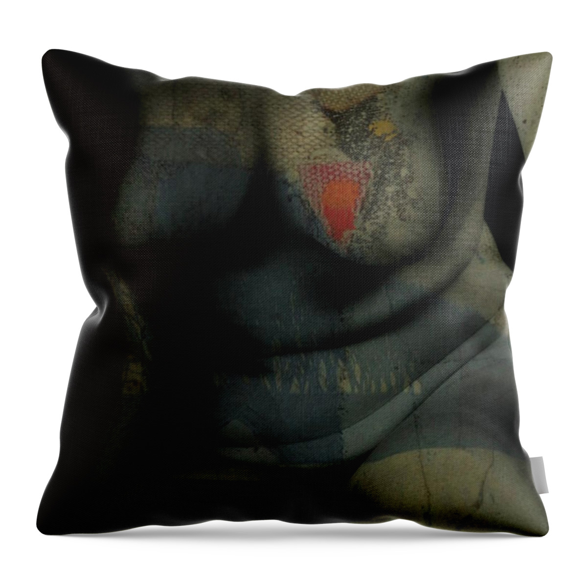 Nude Throw Pillow featuring the digital art Miss You - Digital by Paul Lovering