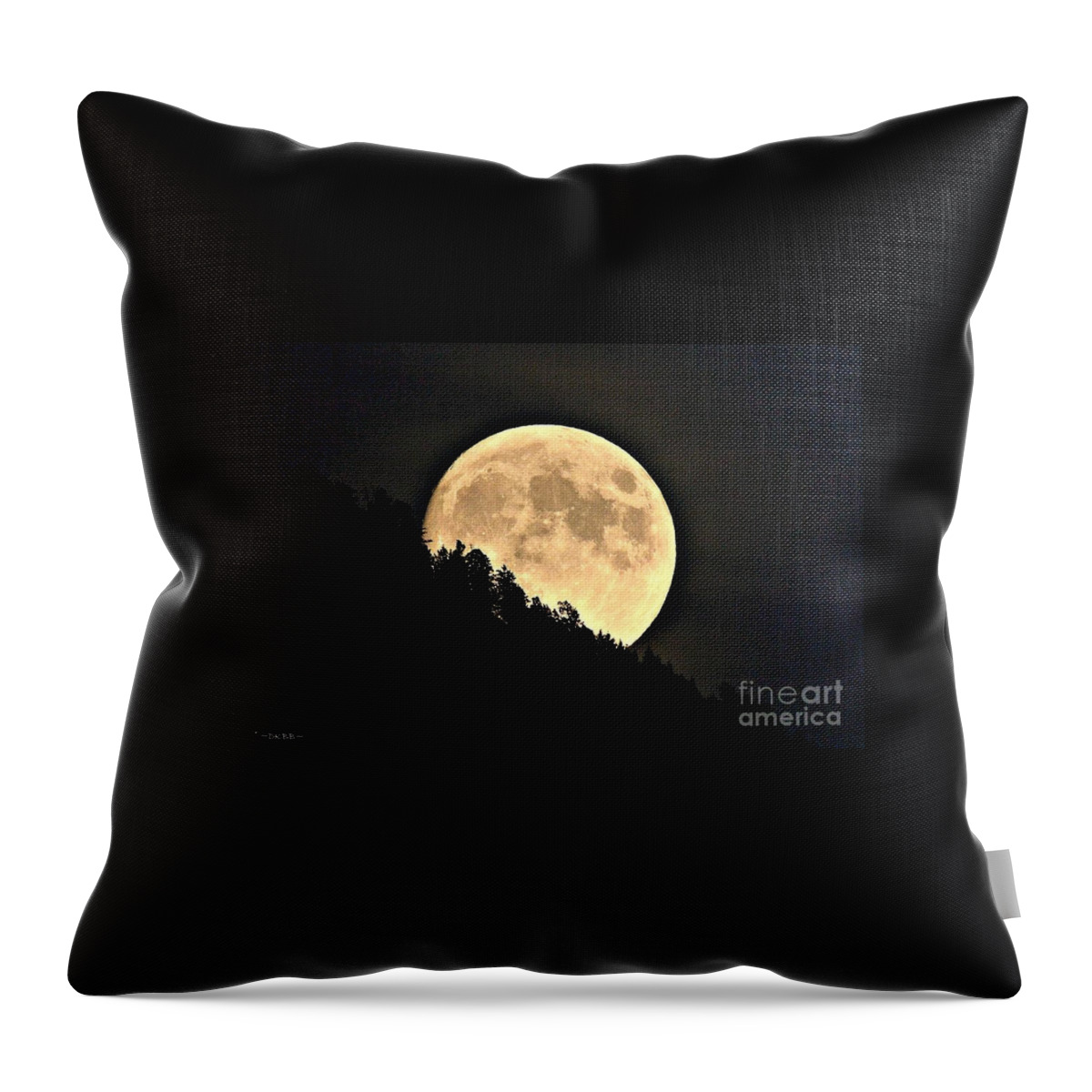 Moon Throw Pillow featuring the photograph Moonrise by Dorrene BrownButterfield