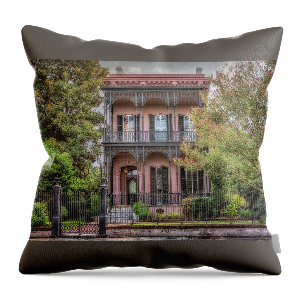 Garden District Throw Pillow featuring the photograph Morris Israel House by Susan Rissi Tregoning