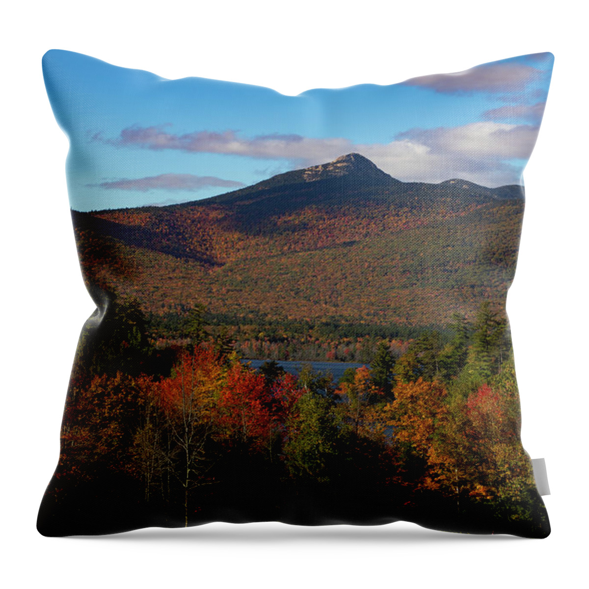Chocorua Fall Colors Throw Pillow featuring the photograph Mount Chocorua New Hampshire by Jeff Folger