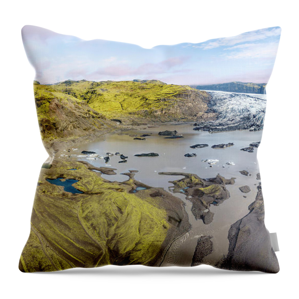David Letts Throw Pillow featuring the photograph Mountain Glacier by David Letts