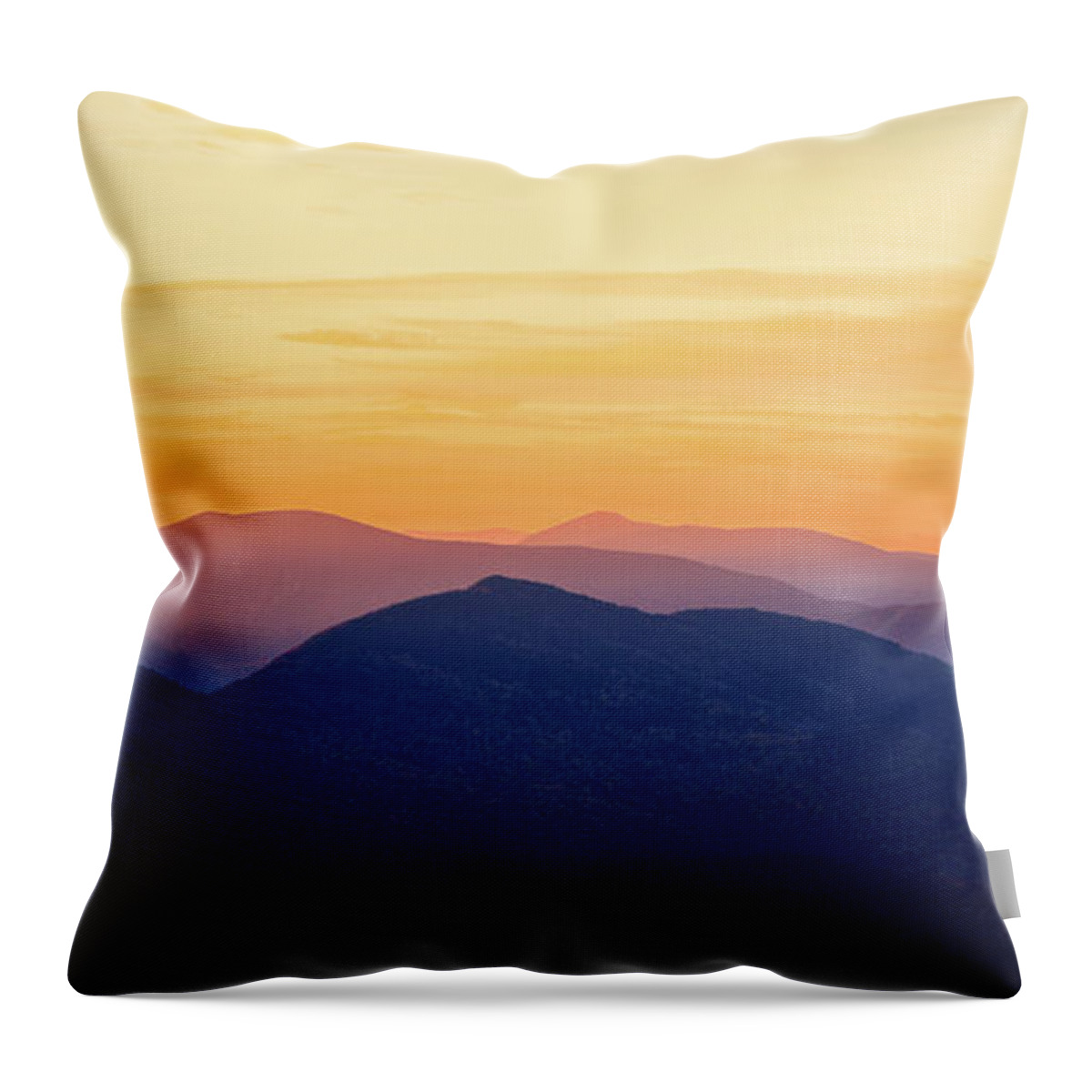 Autumn Throw Pillow featuring the photograph Mountain Light And Silhouette by Jeff Sinon